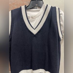 BRANDY MELVILLE | vest and shirt | OS | never worn | navy and white